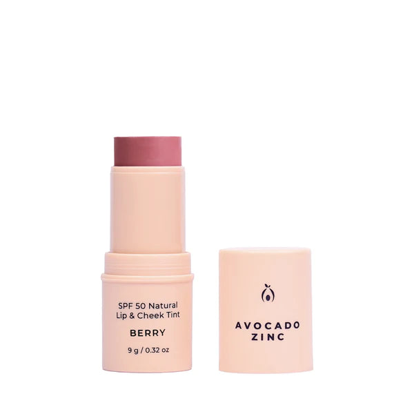 Avocado Zinc SPF 50 Natural Lip & Cheek Tint Berry