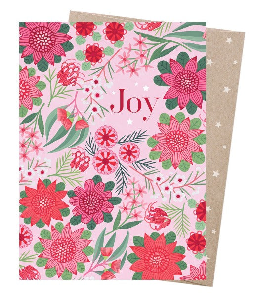 Earth Greeting Boxed Christmas Cards Joyful Waratahs 8 pack