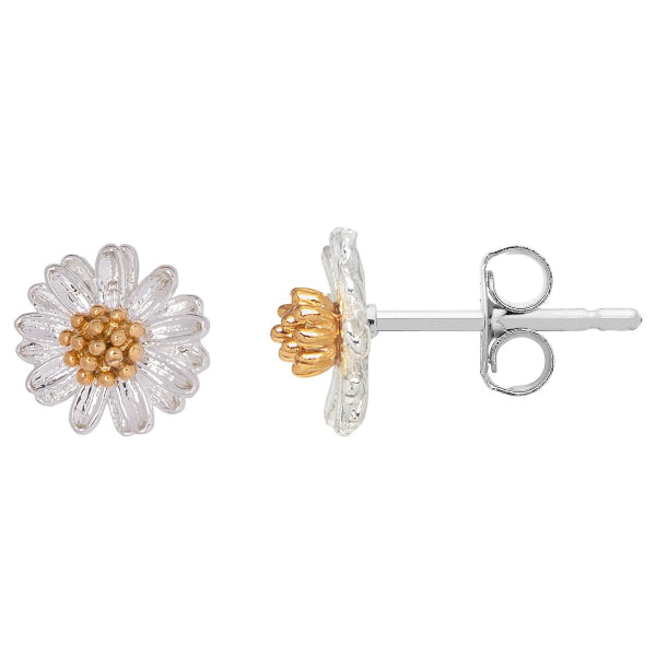 Estella Bartlett Mini Wildflower Earrings Silver Plated