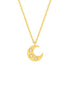 Estella Bartlett Three Stone Moon Necklace Gold Plated
