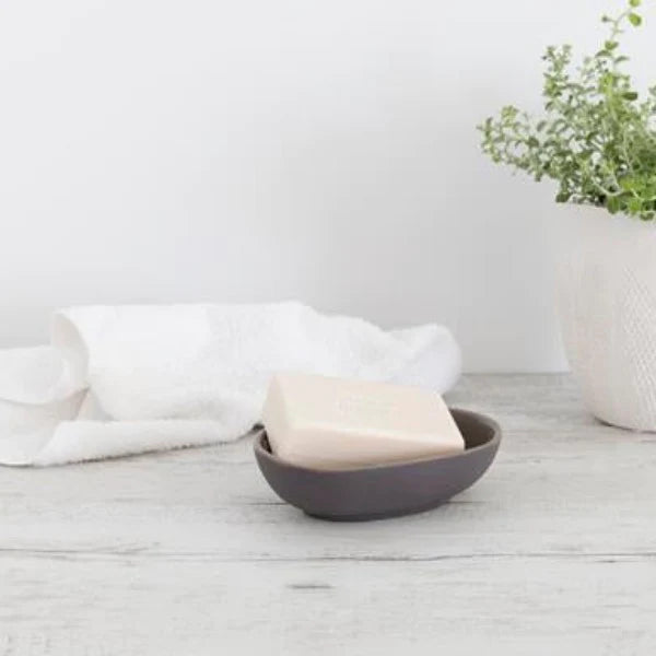 Flax Oval Bowl 14cm - charcoal