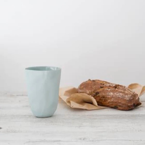 Flax Vase 15cm - duck egg