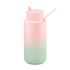 Frank Green 34oz Ceramic Reusable Bottle Straw Lid Gradient Blushed Mint Gelato