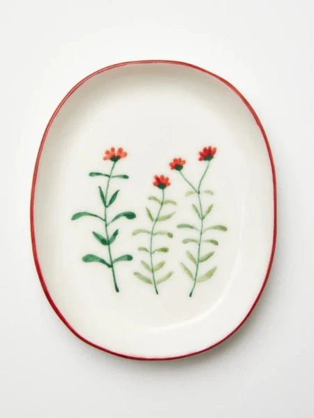 Jones & Co Blossom Red Dish