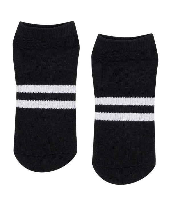Move Active Classic Low Rise - Black Stripe Grip Socks L