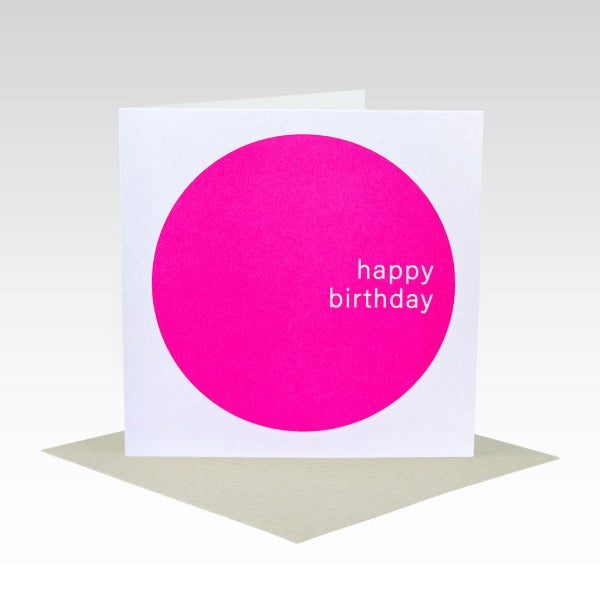 Rhicreative Card Fluro Pink Birthday