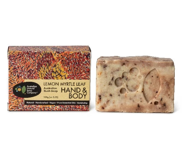 The Australian Natural Soap Co Australian Bush Soap Lemon Myrtle Leaf 100g