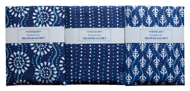 Thurlby Herb Farm Indigo Drawer Sachet in Sandalwood