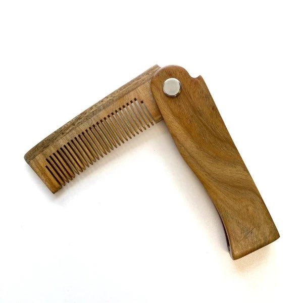 Valor Wooden Folding Beard Comb