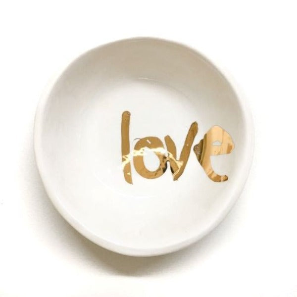 Caroline C Ceramic Little Bowl Gold ‘Love’