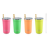 Frank Green 16oz Stainless Steel Reusable Party Cup 4 Pack Neon