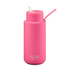 Frank Green 34oz Stainless Steel Ceramic Bottle with Straw Lid Neon Pink