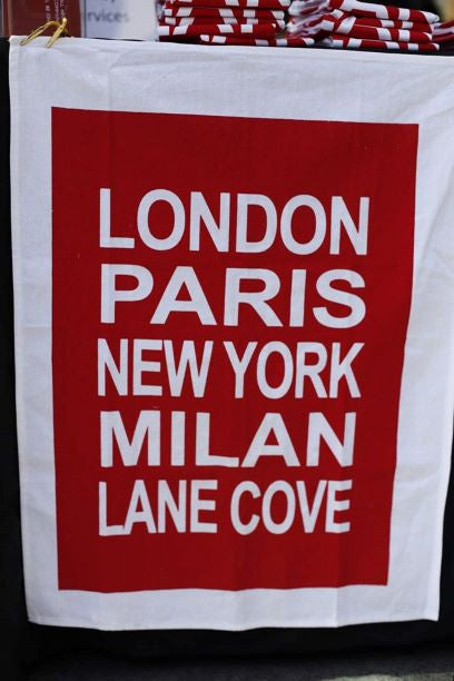 Lane Cove Tea Towels (red or black on white)