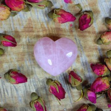 Rose Quartz Polished Heart Shaped Crystal