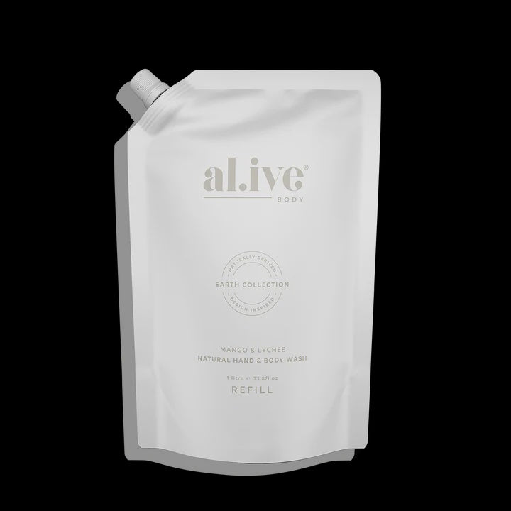 Al.ive Body 1 litre Mango &amp; Lychee Hand &amp; Body Wash Refill