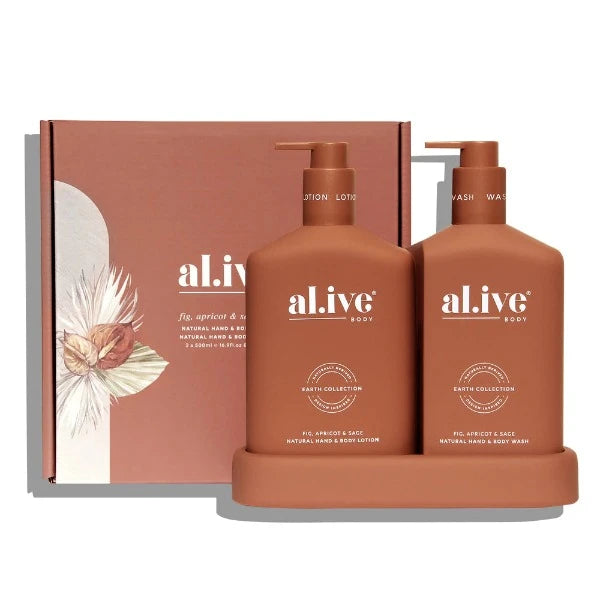 Al.ive Body Fig, Apricot &amp; Sage Hand &amp; Body Wash/Lotion Duo