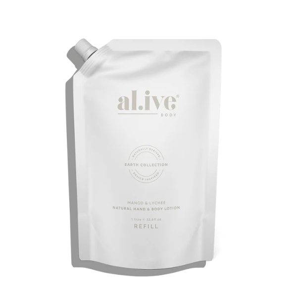 Al.ive Body 1 litre Mango &amp; Lychee Hand &amp; Body Lotion Refill