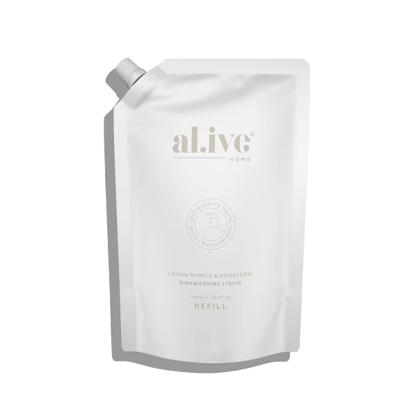 Al.ive Body Dishwashing Liquid Refill Lemon Myrtle &amp; Honeydew 900ml