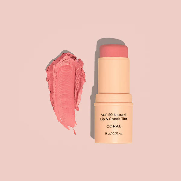 Avocado Zinc SPF 50 Natural Lip & Cheek Tint Coral