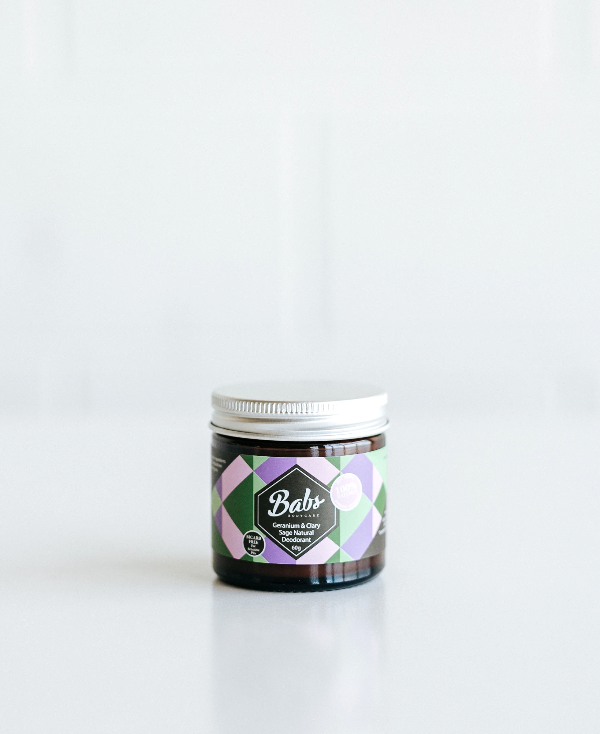 Babs Bodycare Deodorant Geranium & Clary Sage 60g