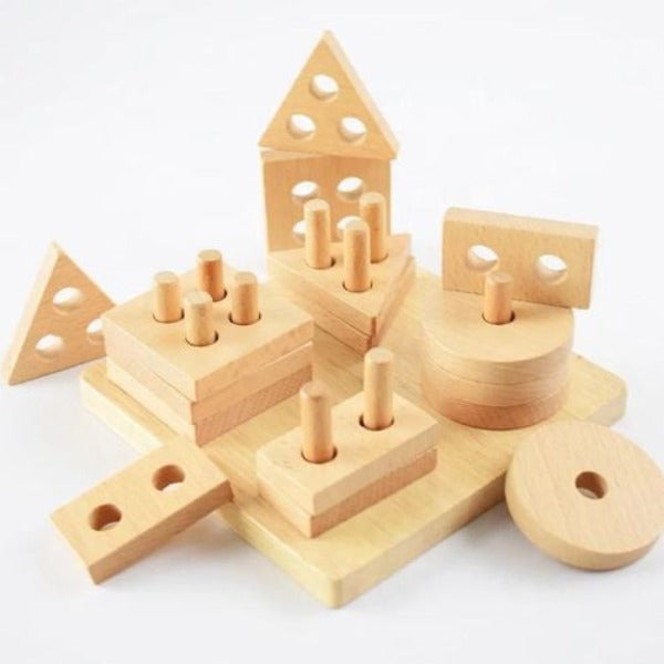 Arabella &amp; Autumn Beechwood Shape Stacker