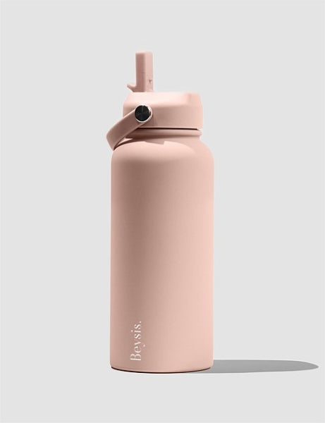 Beysis Water Bottle with Straw 900ml Blush