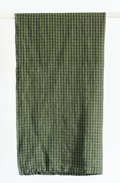 Bianca Lorenne 100% linen Tea Towel Sage Check