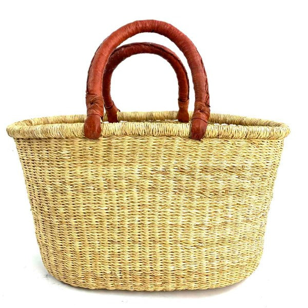 Bolga Basket Oval Shopper Natural