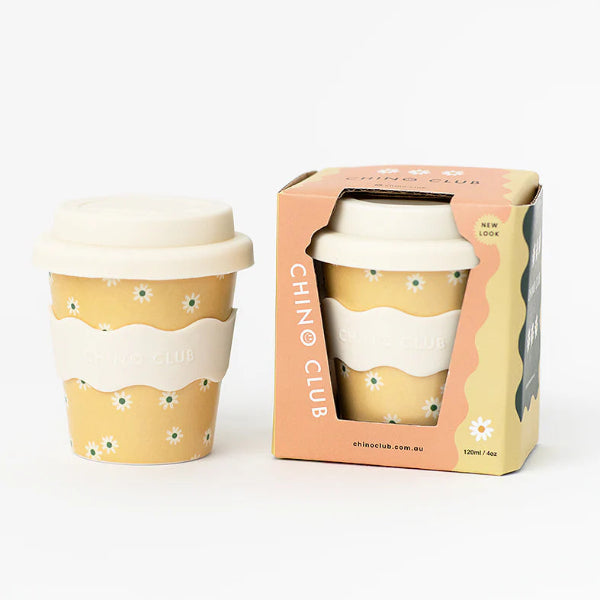 Chino Club Yellow Daisy Babychino Cup 4oz