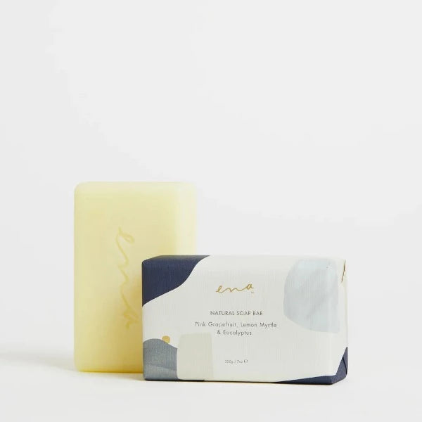 Ena Natural Soap Bar Pink Grapefruit, Lemon Myrtle &amp; Eucalyptus 200gm