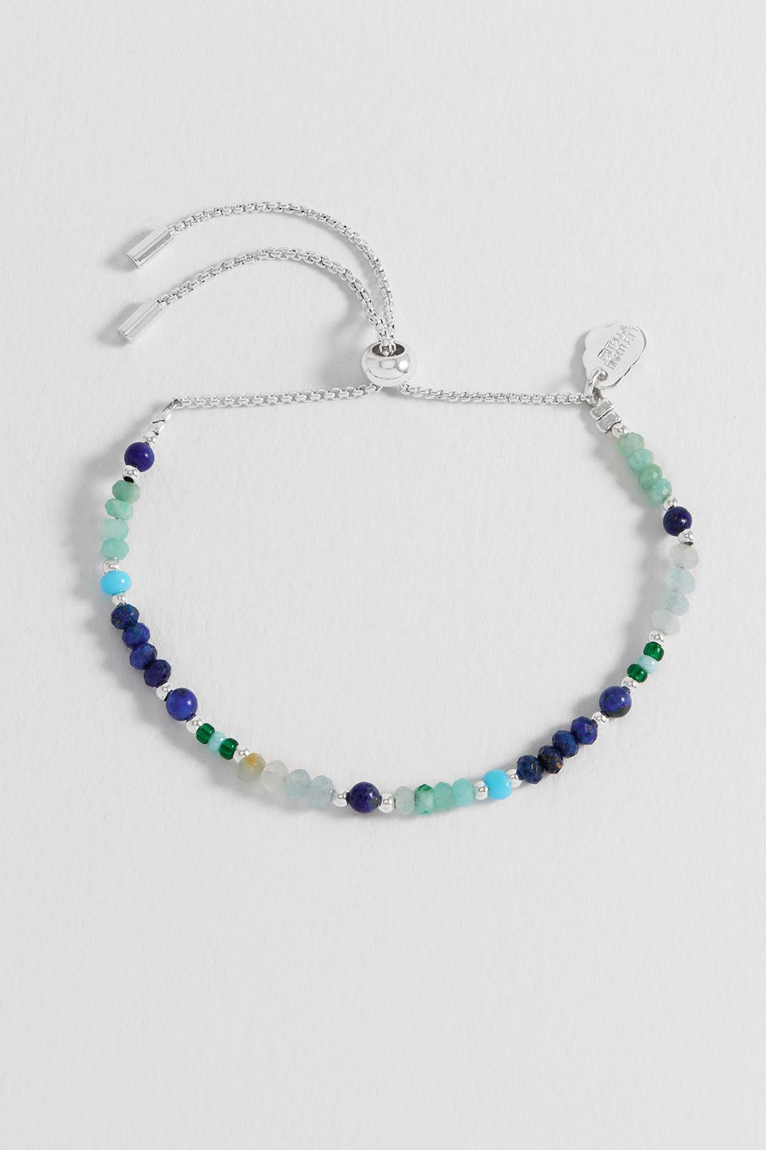 Estella Bartlett Blue Mixed Mini Bead Bracelet Silver Plated