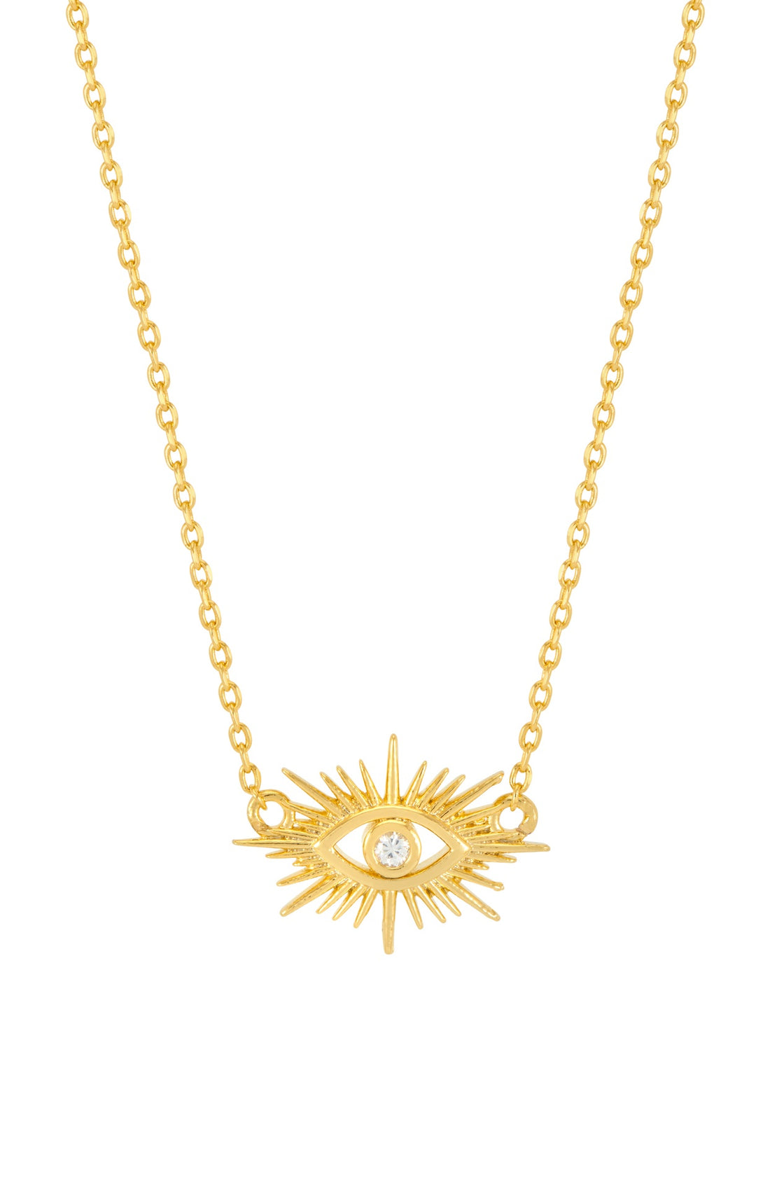 Estella Bartlett Eye Burst Cz Necklace Gold Plated