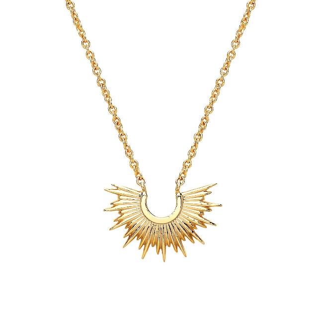 Estella Bartlett Half Sunburst Necklace Gold Plated