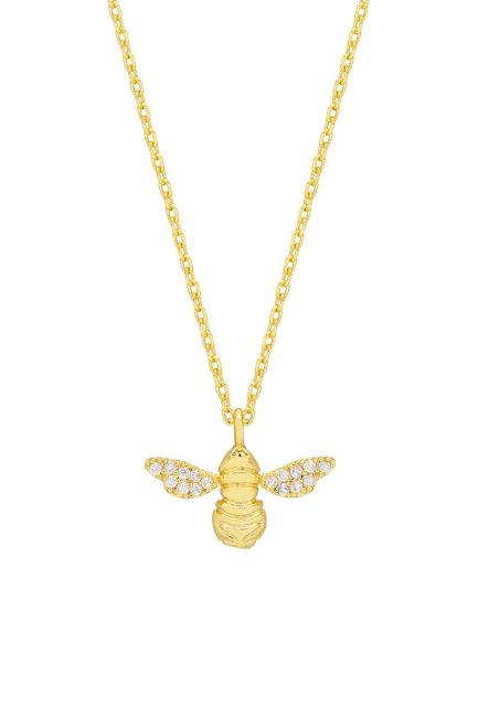 Estella Bartlett Bee Necklace Sparkle Wings Gold Plated