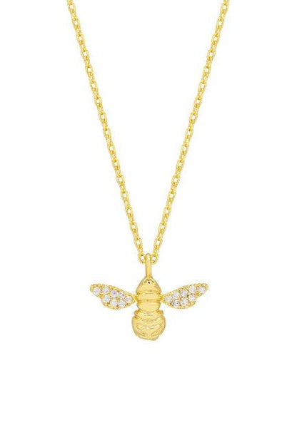 Estella Bartlett Bee Necklace Sparkle Wings Gold Plated