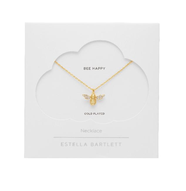 Estella Bartlett Bee Necklace Sparkle Wings Gold Plated