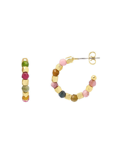 Estella Bartlett Coco &amp; Tourmaline Hoop Earrings