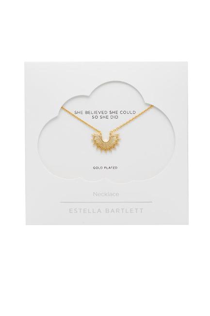 Estella Bartlett Half Sunburst Necklace Gold Plated