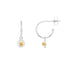 Estella Bartlett Mini Wildflower Hoop Drop Earrings Silver And Gold Plated