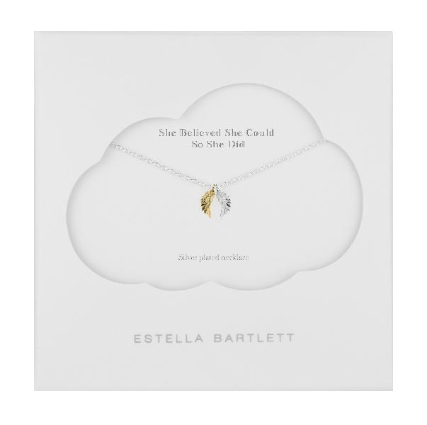 Estella Bartlett Wing Necklace Silver Plated