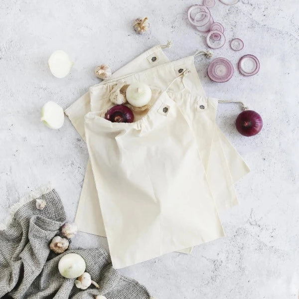 Ever Eco Organic Produce Bags Cotton Muslin – 4 Pack