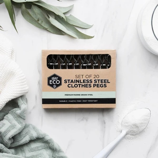 Ever Eco Stainless Steel Clothes Pegs 20 Pack