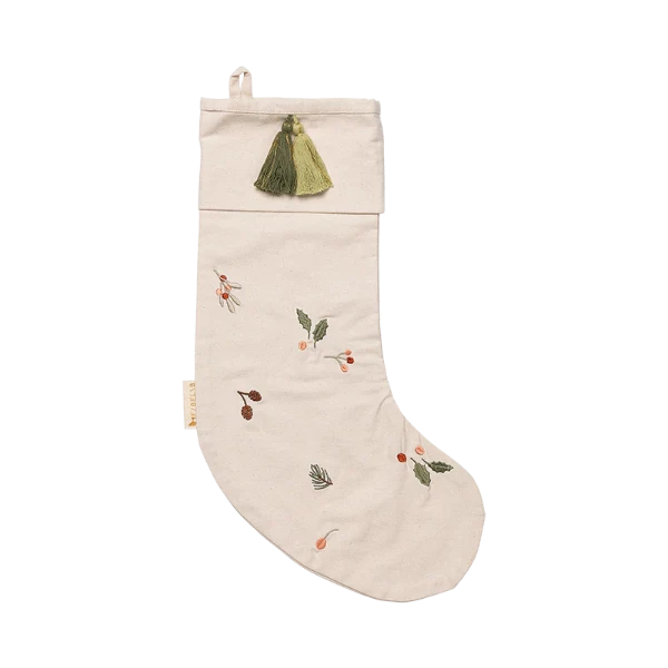 Fabelab Christmas Stocking Yule Greens Embroidery
