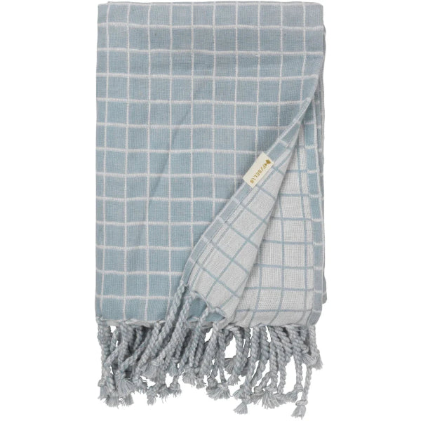 Fabelab 100% Wool Baby Blanket 70x100 Blue Spruce Checks
