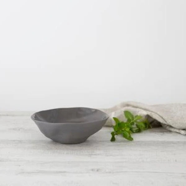 Flax Oval Bowl 19cm - grey