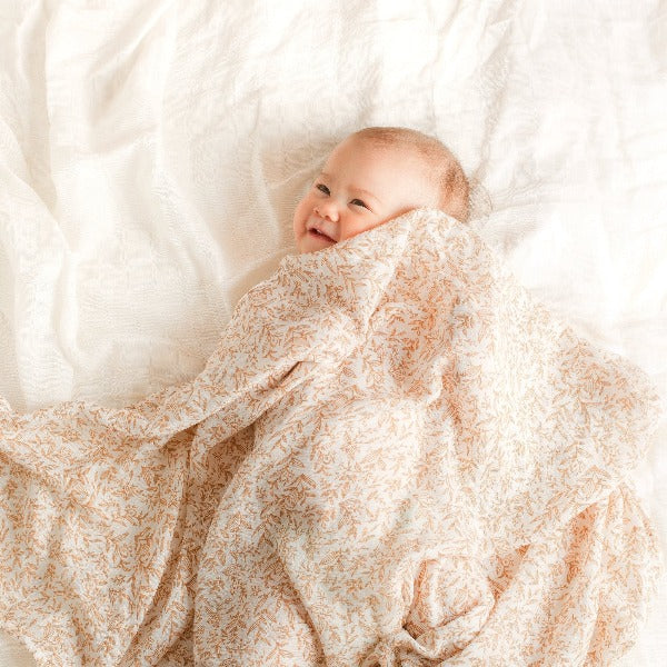 Fox & Fallow Organic Muslin Wrap Golden Vines