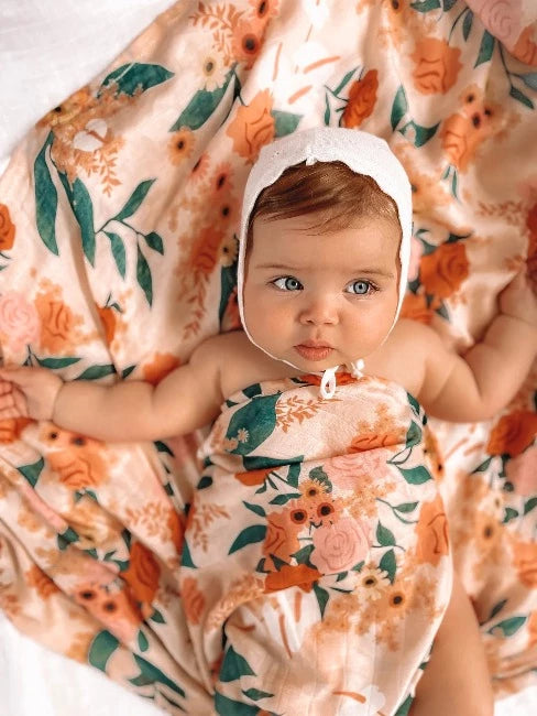 Fox & Fallow Organic Muslin Wrap Rose Garden