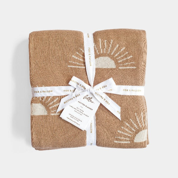 Fox & Fallow Suns Coffee Reversable Blanket