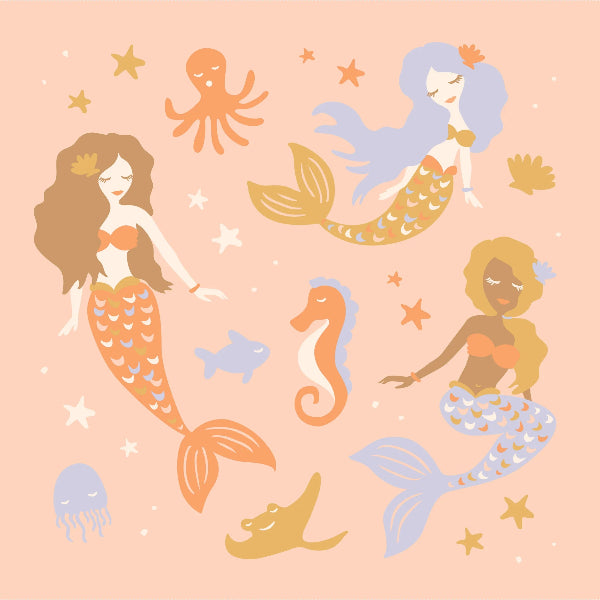 Fox &amp; Fallow Mermaids Blanket