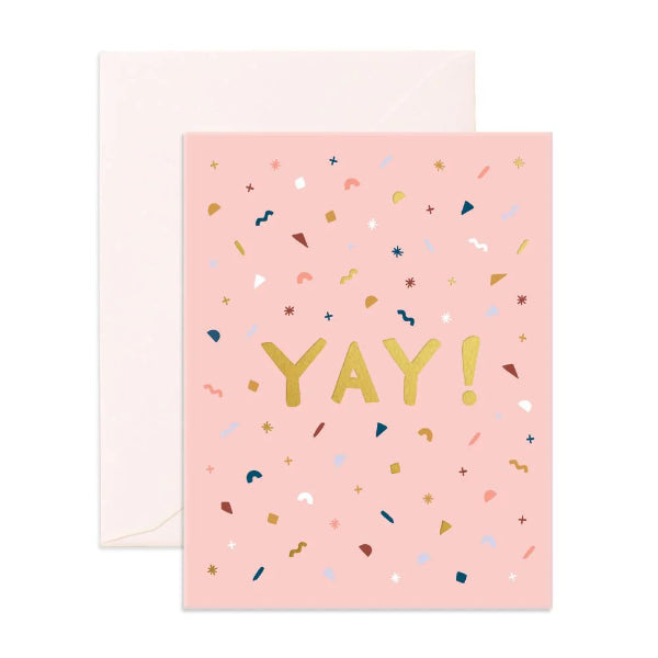 Fox &amp; Fallow Yay Confetti Greeting Card